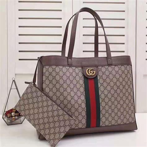 gucci logo tote|gucci unisex tote.